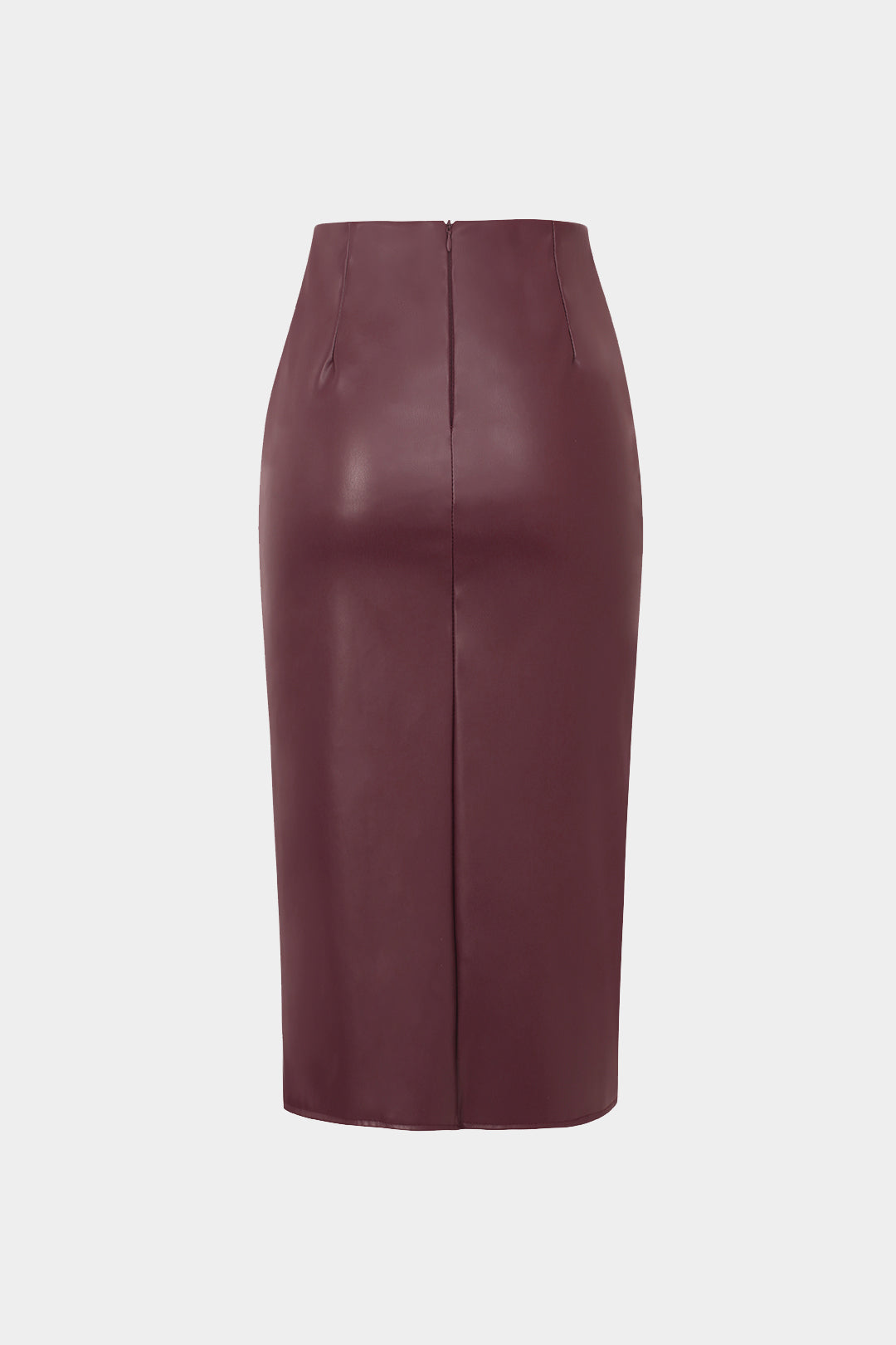 Fina Midi Skirt in faux leather with a comfortable stretch fit, perfect for stylish casual or dressy occasions. - 7