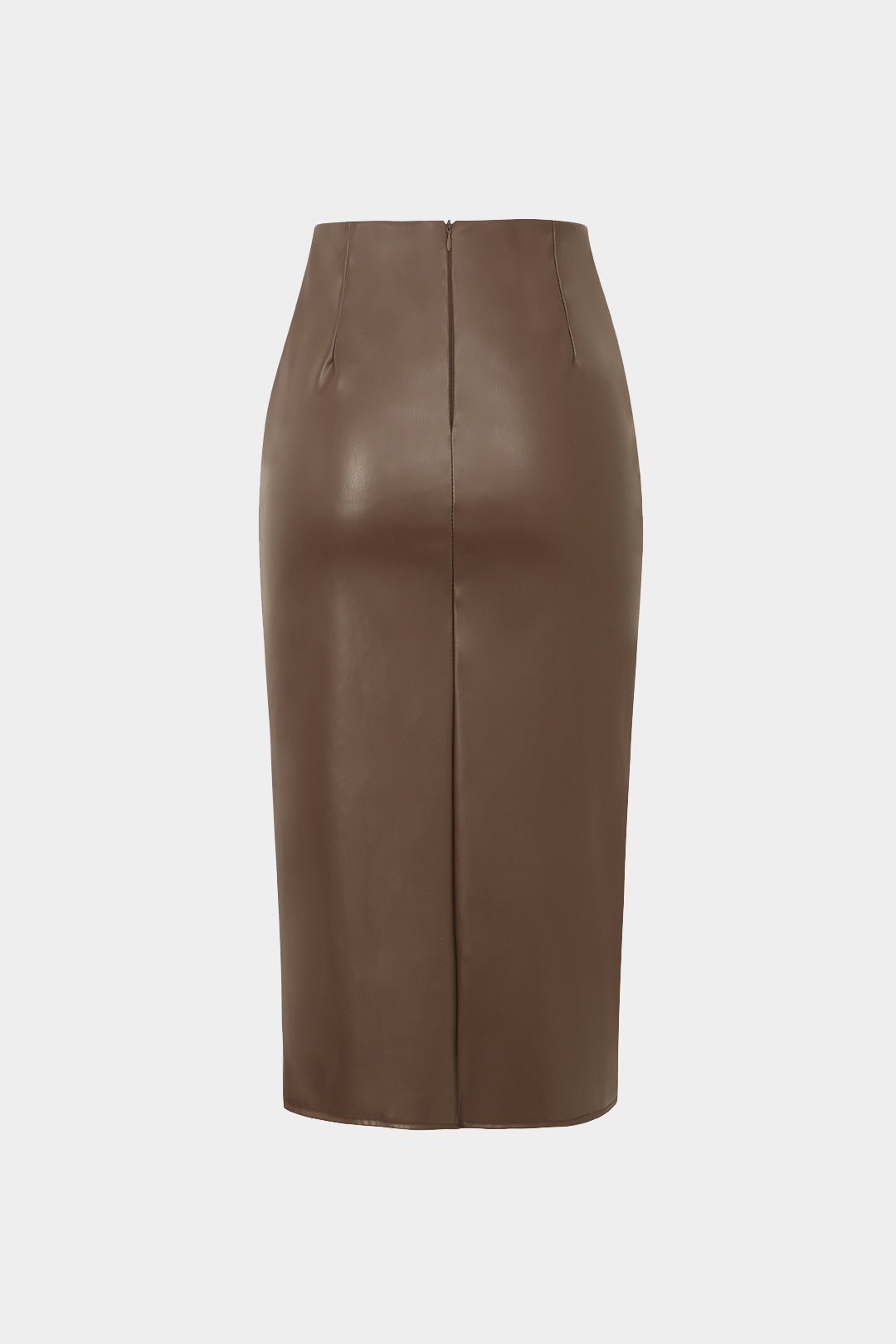Fina Midi Skirt in faux leather with a comfortable stretch fit, perfect for stylish casual or dressy occasions. - 8