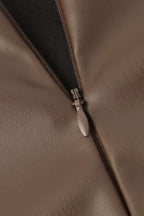 Fina Midi Skirt in faux leather with a comfortable stretch fit, perfect for stylish casual or dressy occasions. - 9