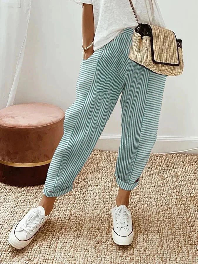 Lightweight Sole Striped Trousers in a relaxed fit, made from breathable fabric for ultimate comfort and style. - 6