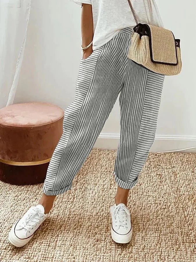 Lightweight Sole Striped Trousers in a relaxed fit, made from breathable fabric for ultimate comfort and style. - 5
