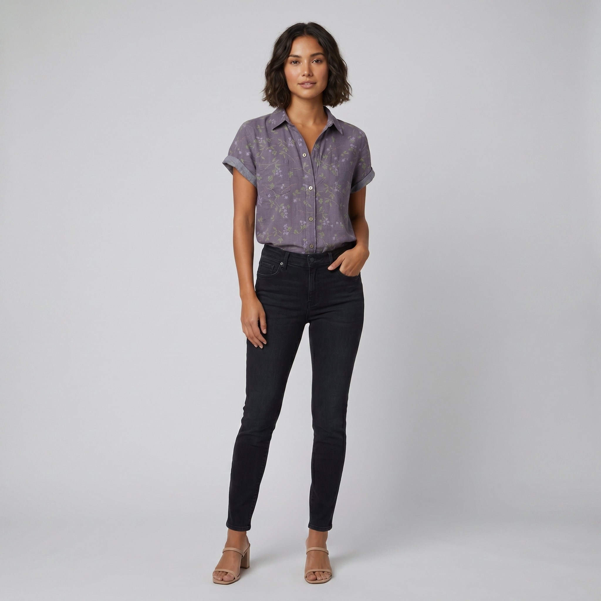 Fleur Vintage Blouse - model A square full