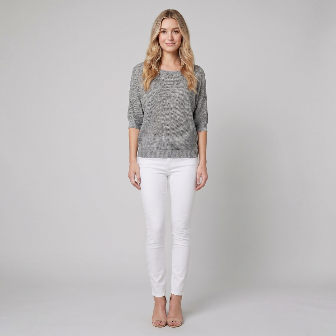 Elysian sweater grey - model B square full