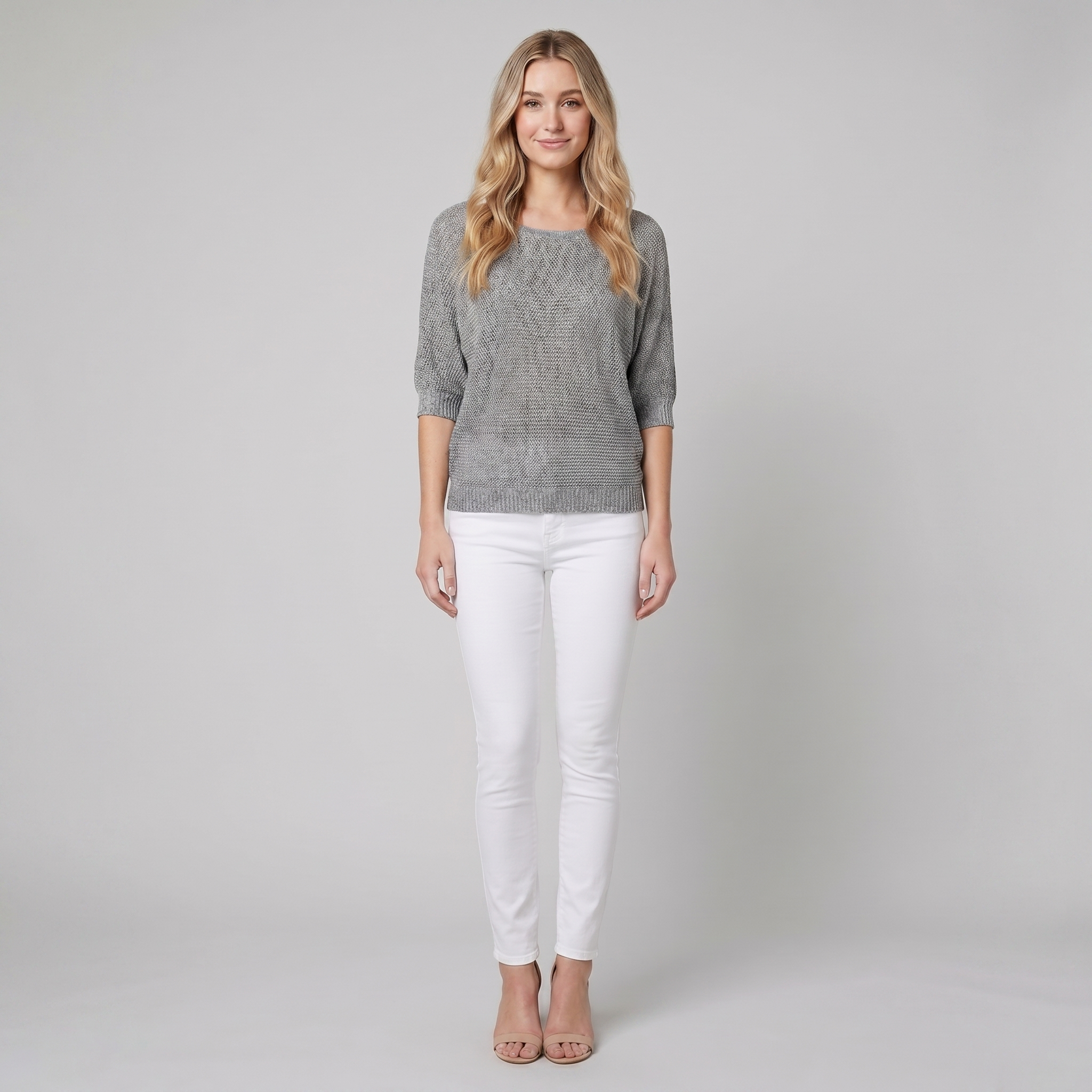 Elysian sweater grey - model B square full