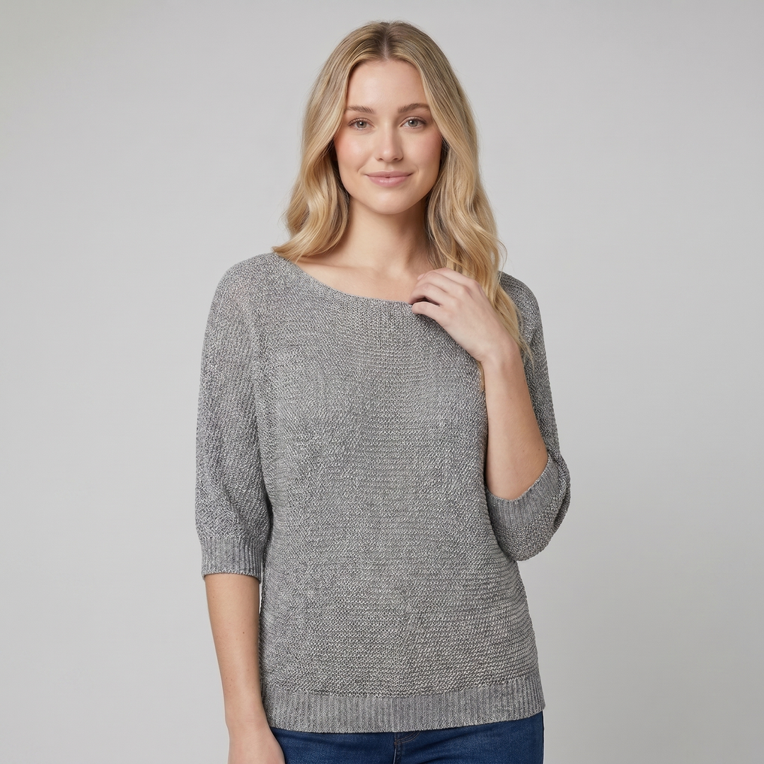 Elysian sweater grey - model B square detail