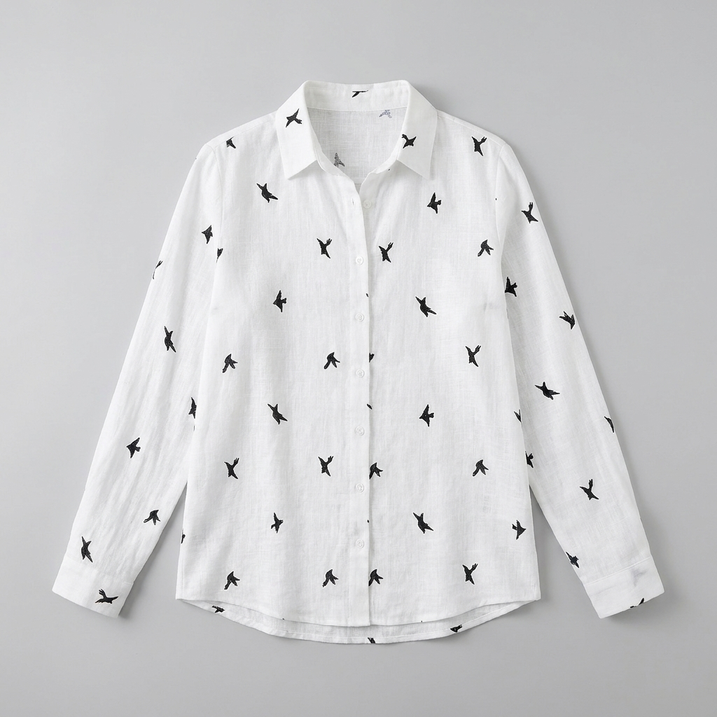 Flora blouse - full flat-lay detail