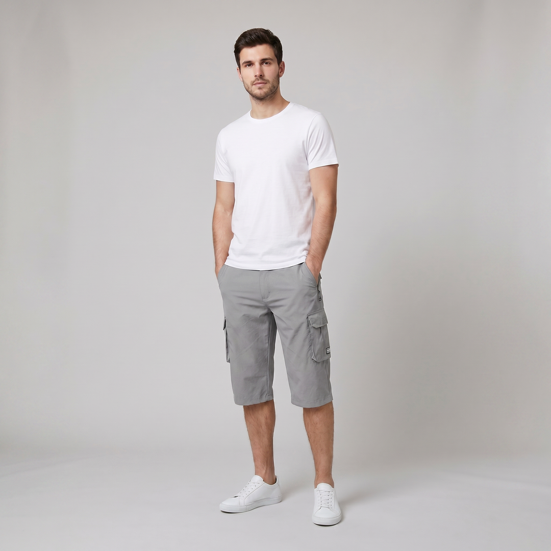 Maverick cargo shorts light gray - model C