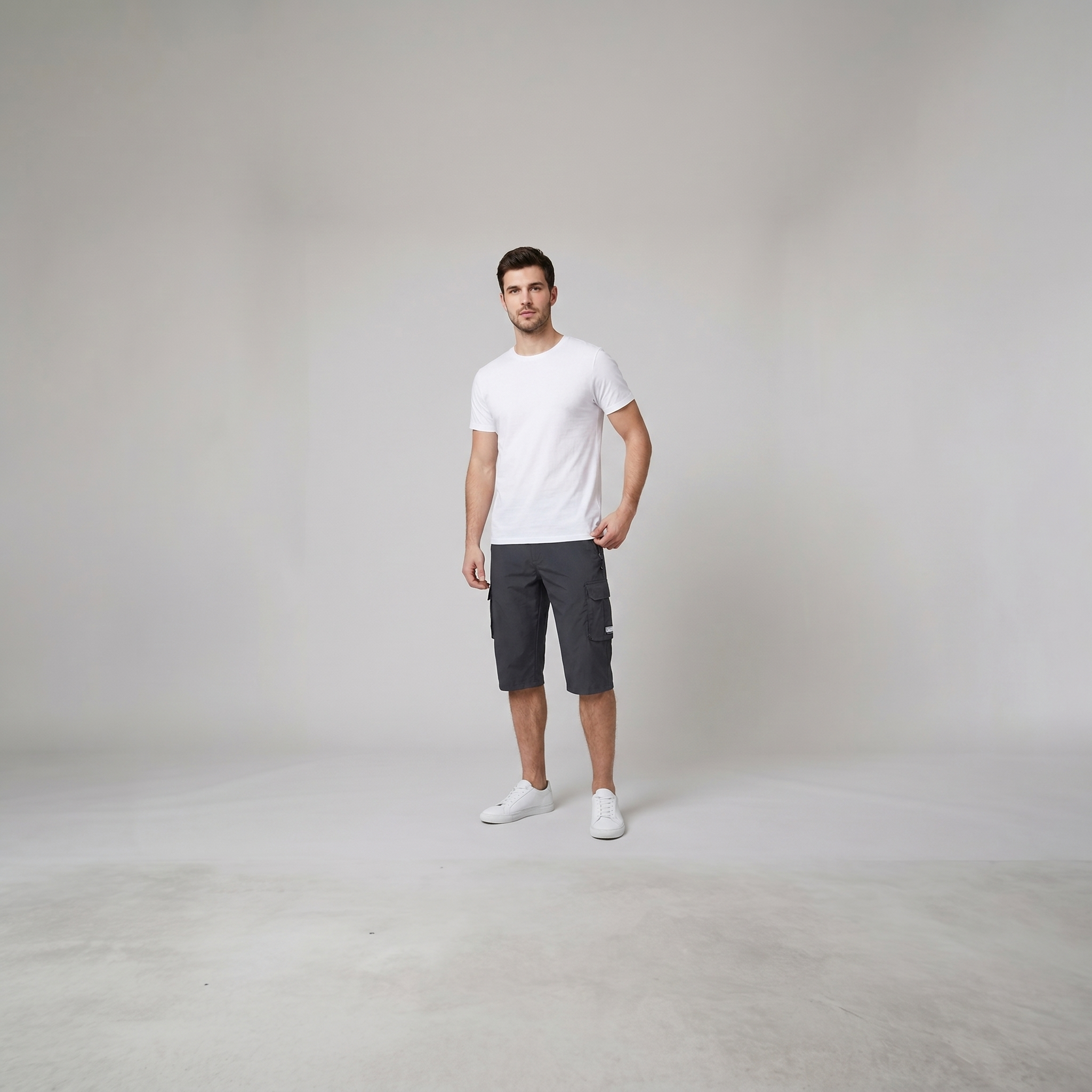 Maverick cargo shorts dark gray - model C