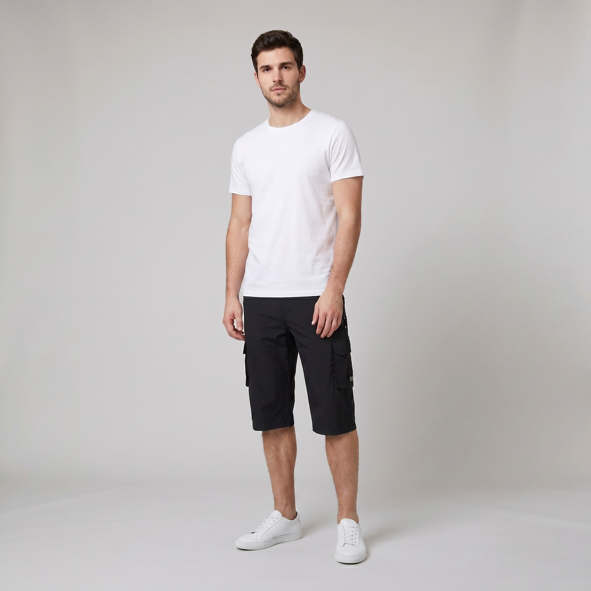 Maverick cargo shorts black - model C