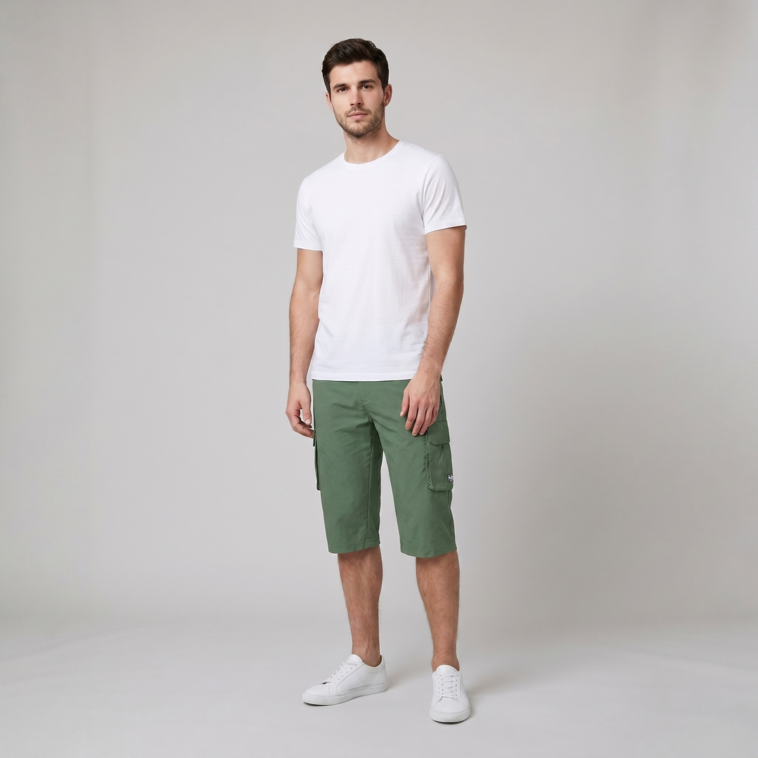 Maverick cargo shorts green - model C