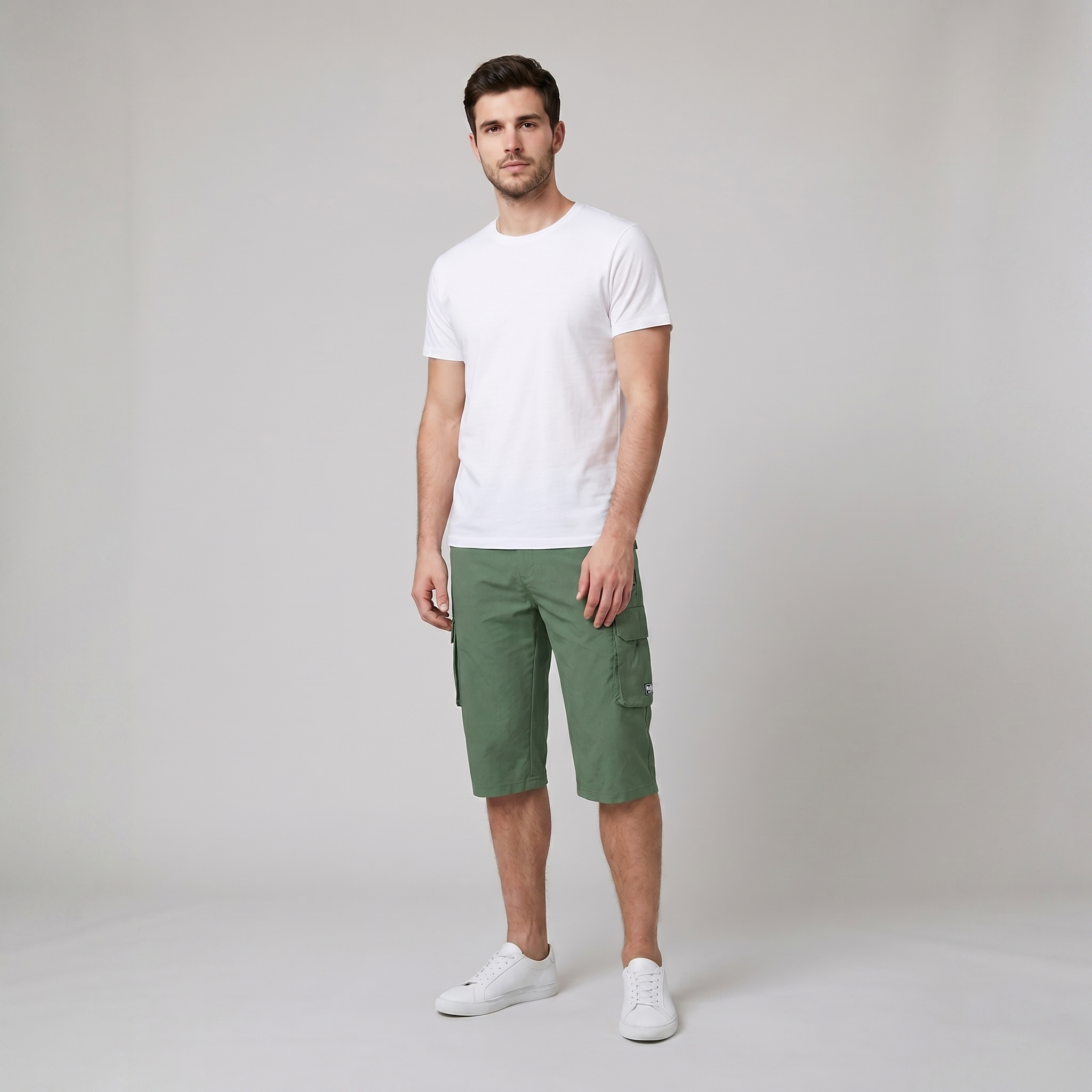 Maverick cargo shorts green - model C