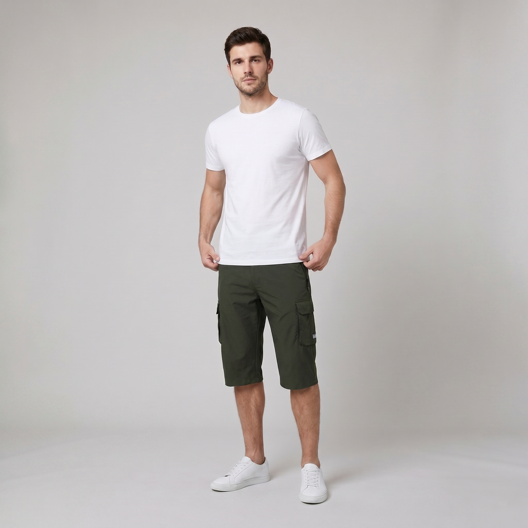 Maverick cargo shorts dark green - model C