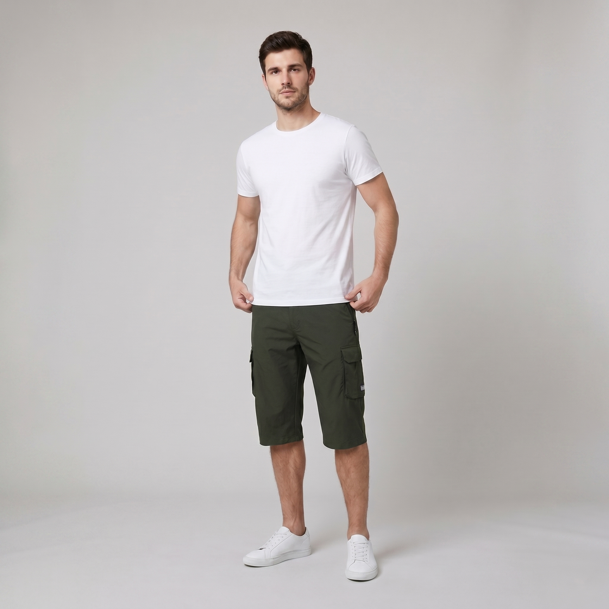 Maverick cargo shorts dark green - model C