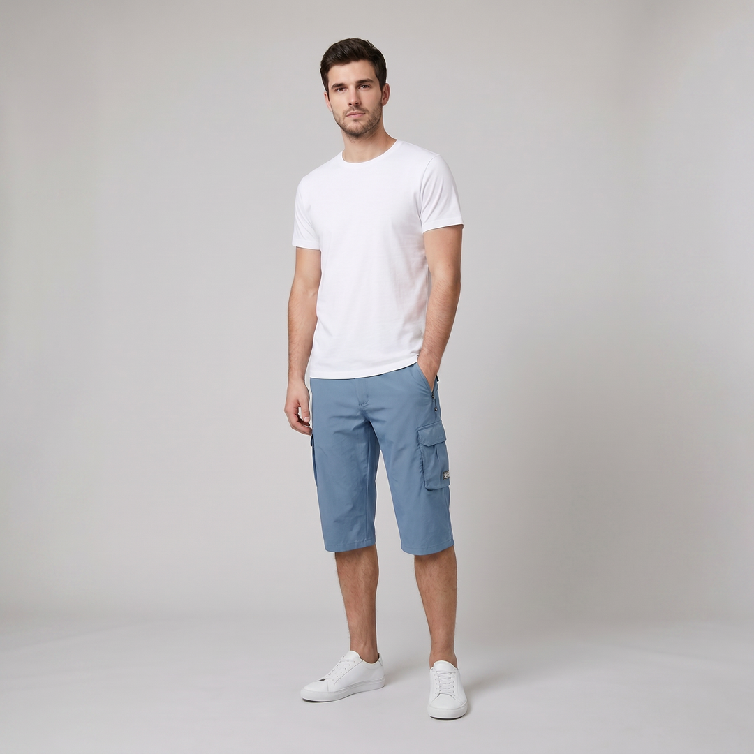 Maverick cargo shorts light blue - model C