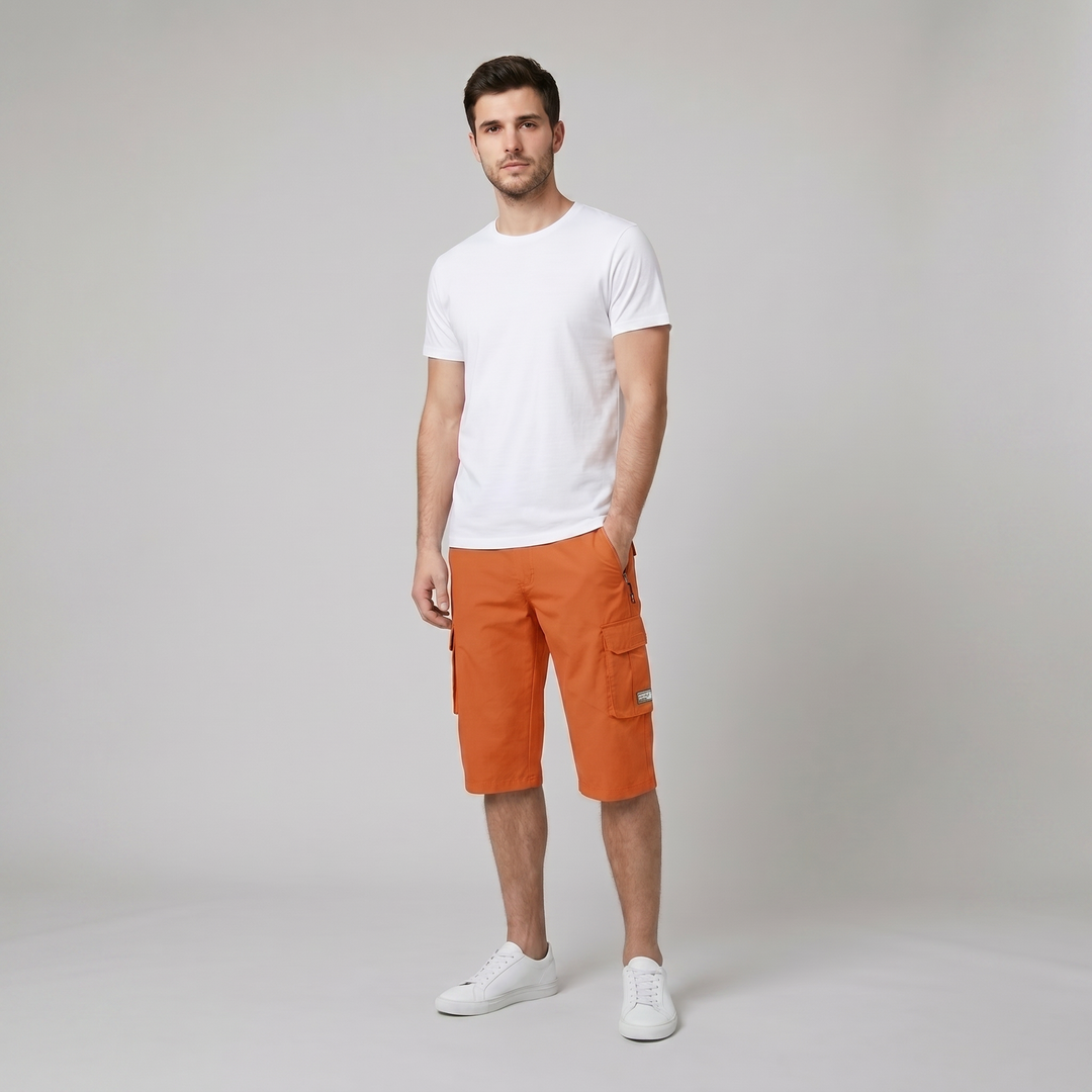 Maverick cargo shorts orange - model C