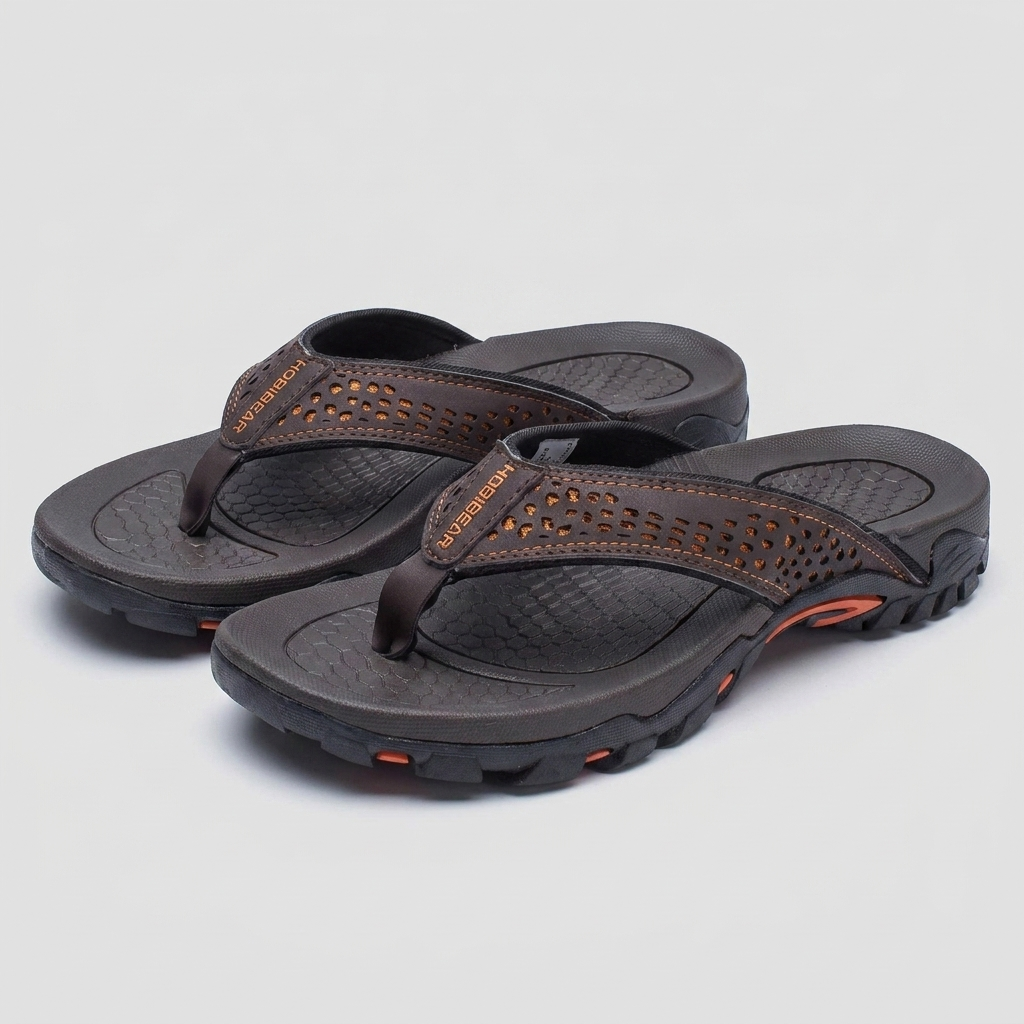 Maverick flip flops brown