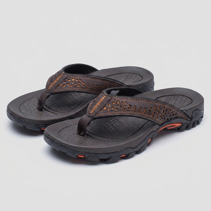 Maverick flip flops brown