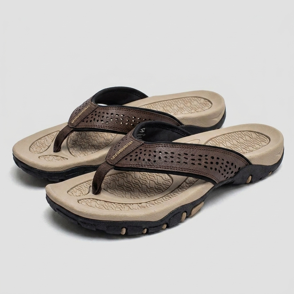 Maverick flip flops beige