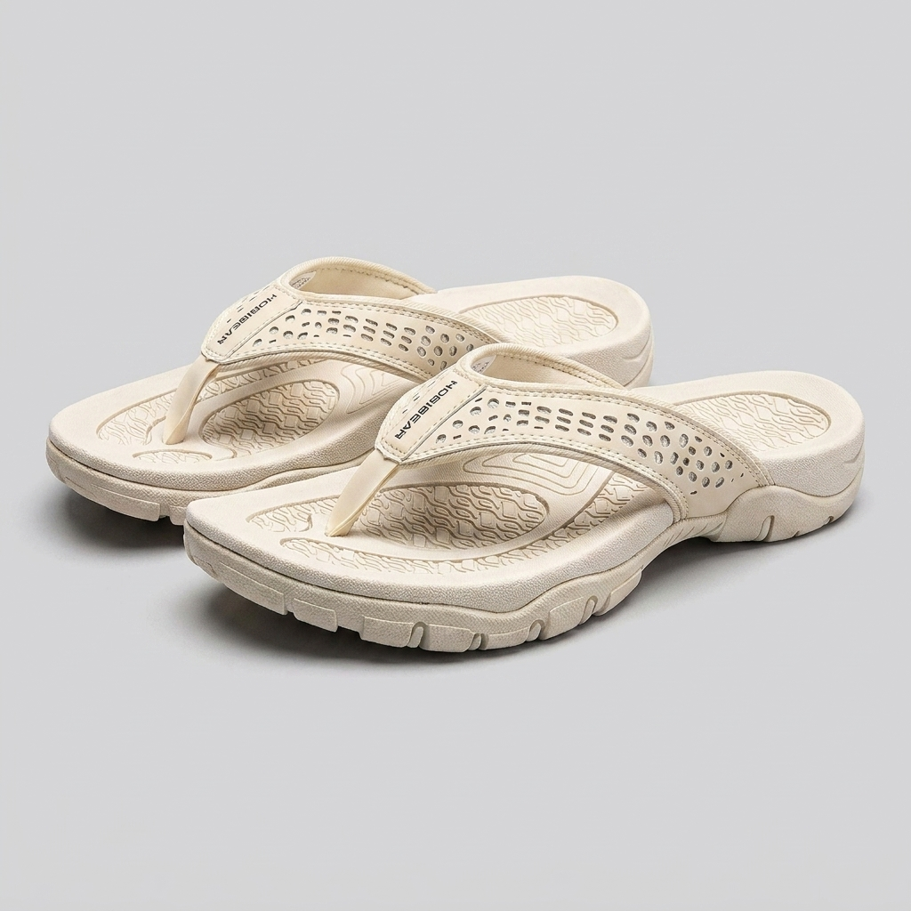 Maverick flip flops light cream