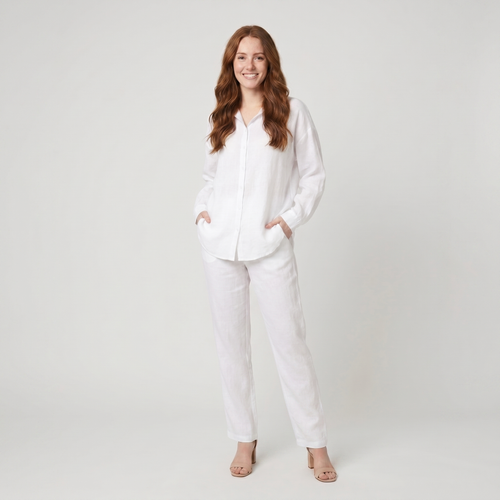 Dani blouse - model three-quarter pose