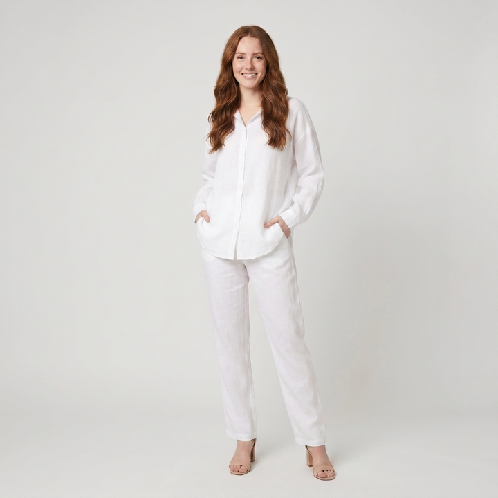 Dani blouse - model three-quarter pose