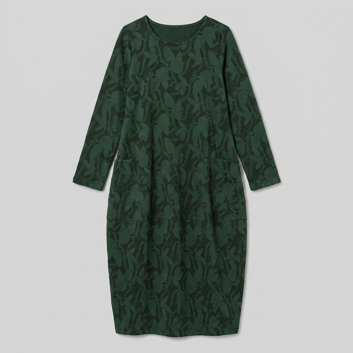Luna foliage midi dress product flat-lay