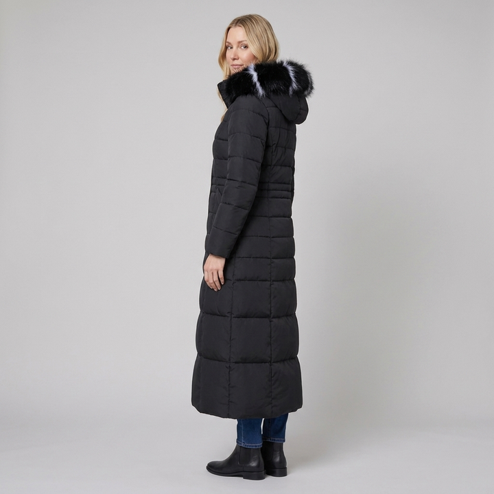 Quinna puffer zwart - zijkant