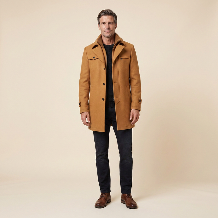 Talon overjas bruin - model voor