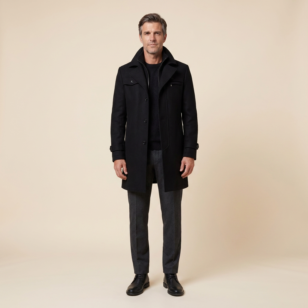 Talon overjas zwart - model