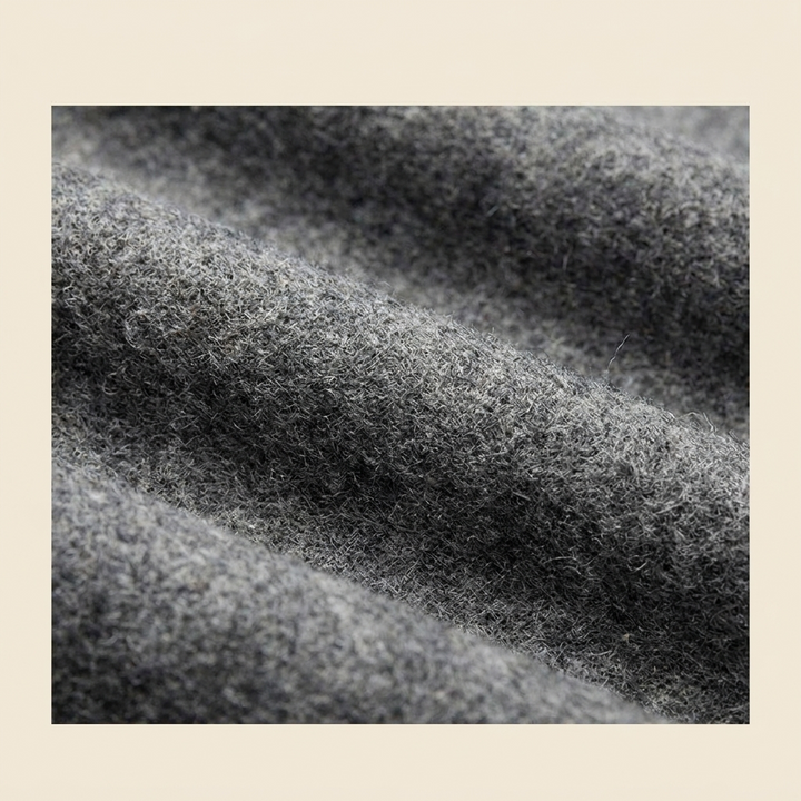 Garrick overjas - stofdetail wol