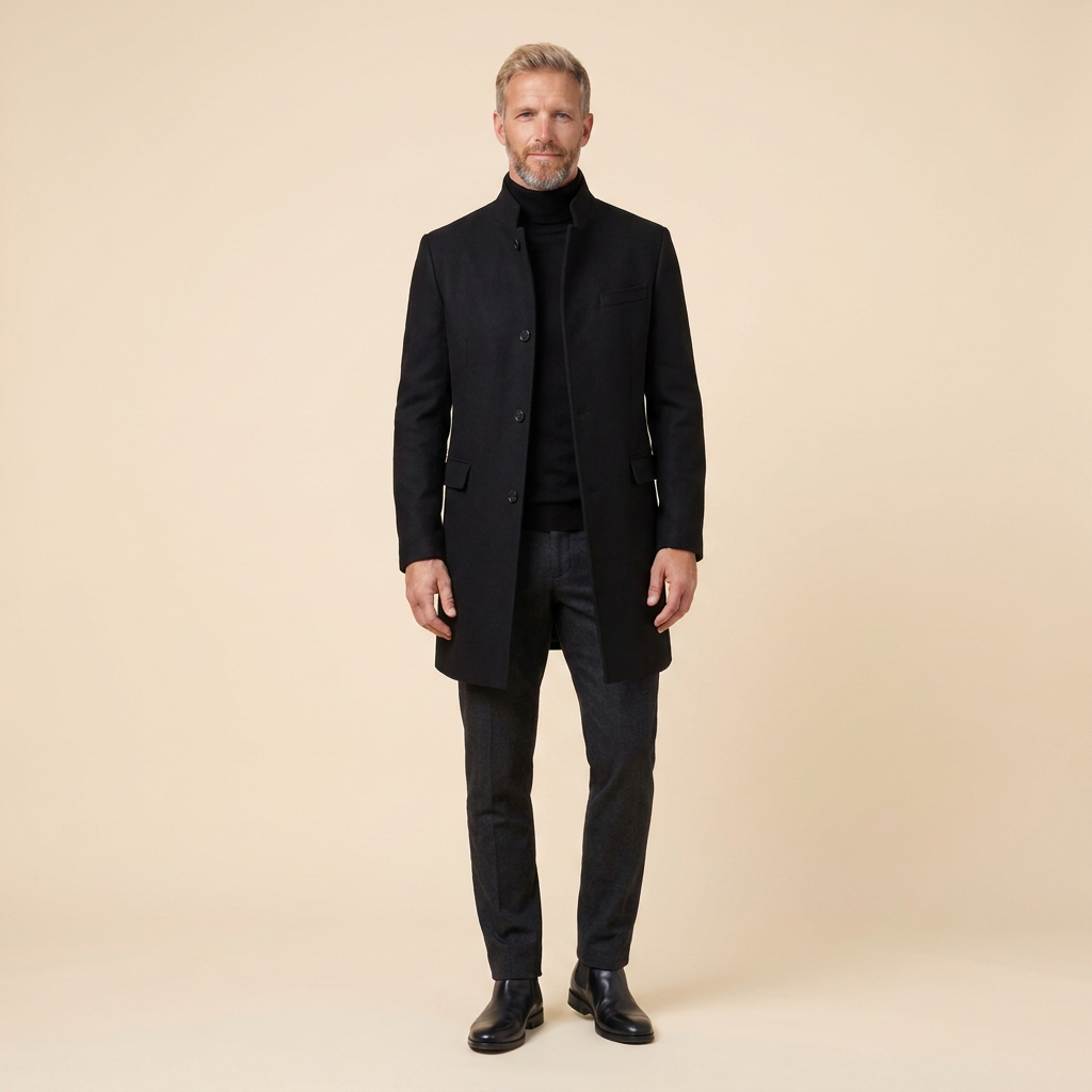 Garrick overjas zwart - model