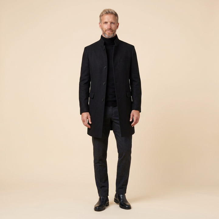 Garrick overjas zwart - model