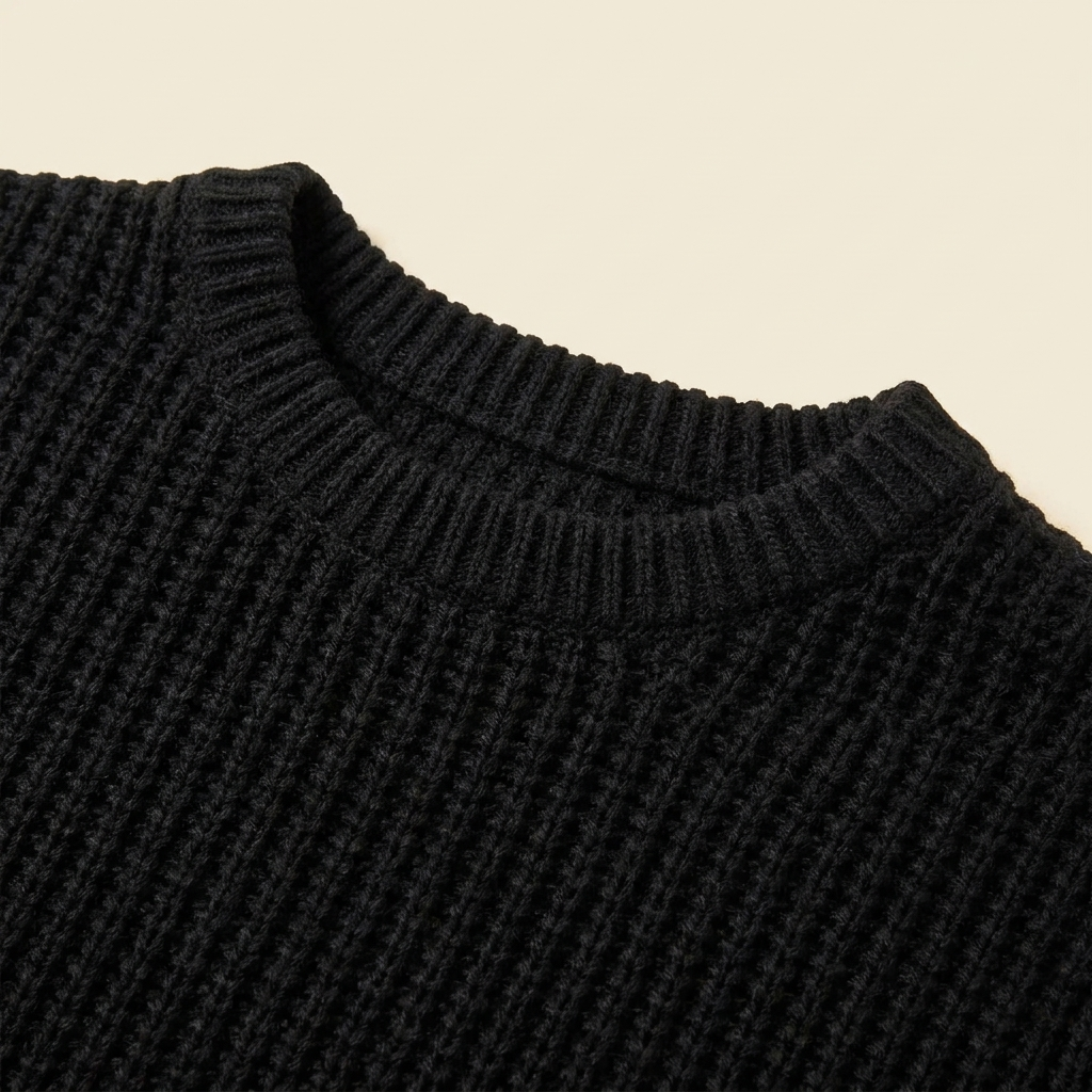 Kenton sweater neckline knit detail