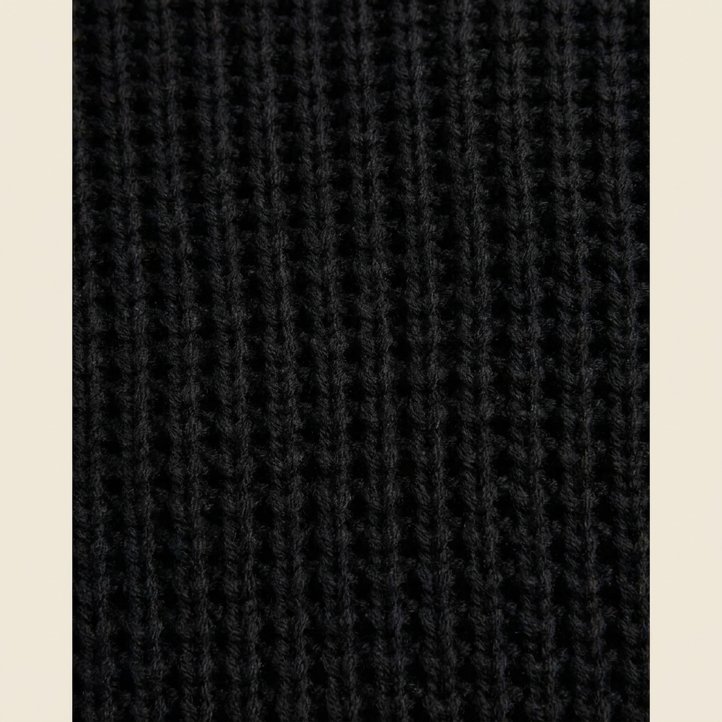 Kenton sweater waffle knit fabric close-up