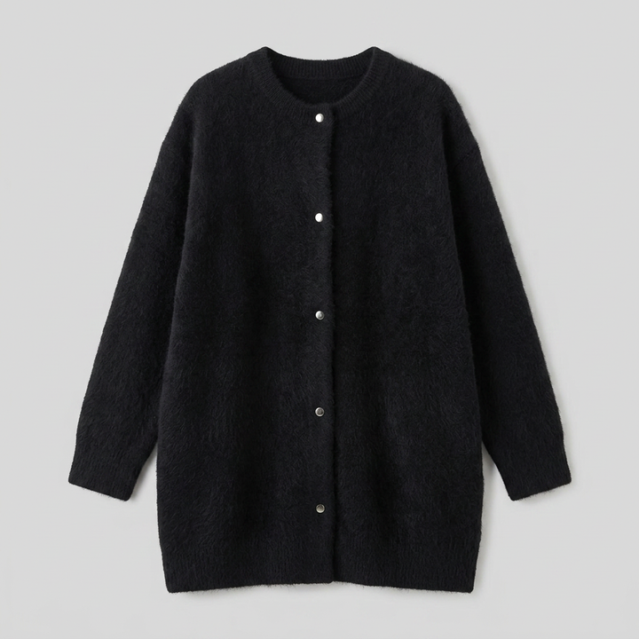 Rivelle knit cardigan black product flat-lay