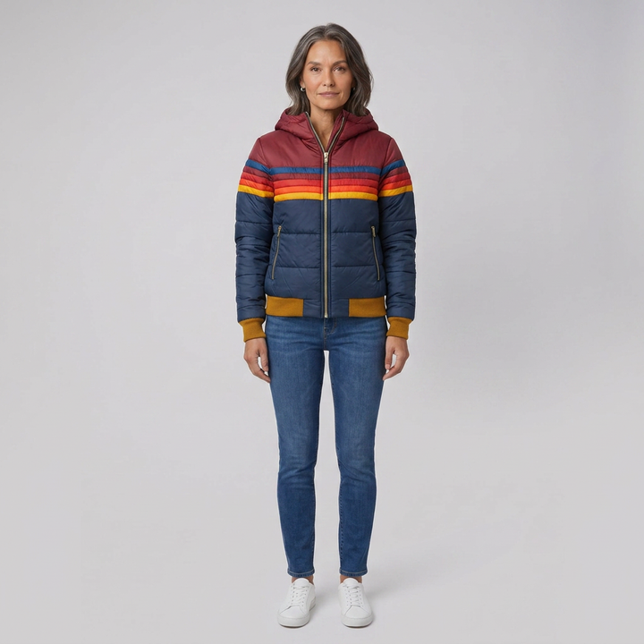 Marietta retro puffer navy front