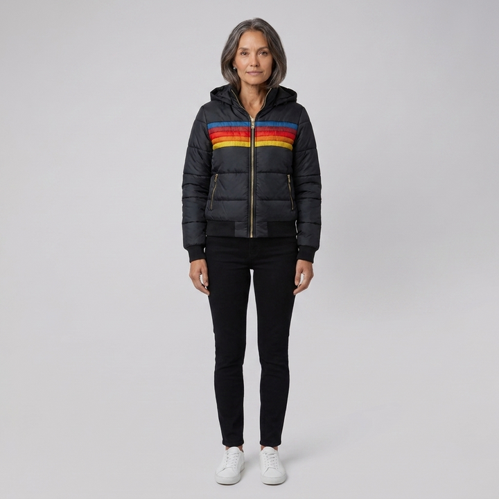 Marietta retro puffer black front