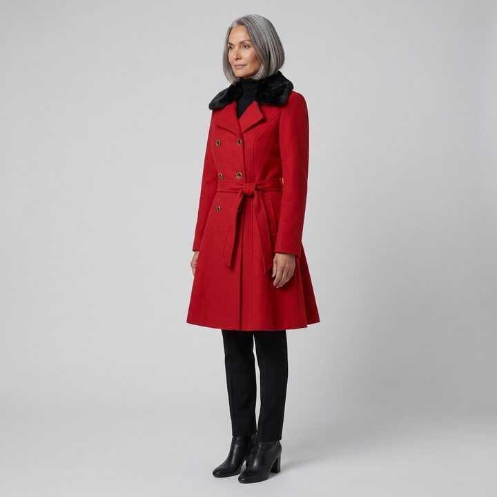 Nora wool trench side