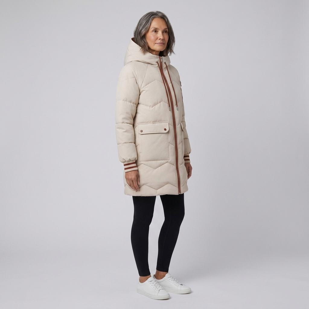 Bella beige puffer side