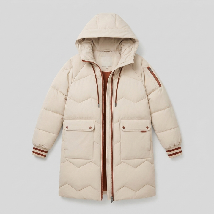 Bella beige puffer product
