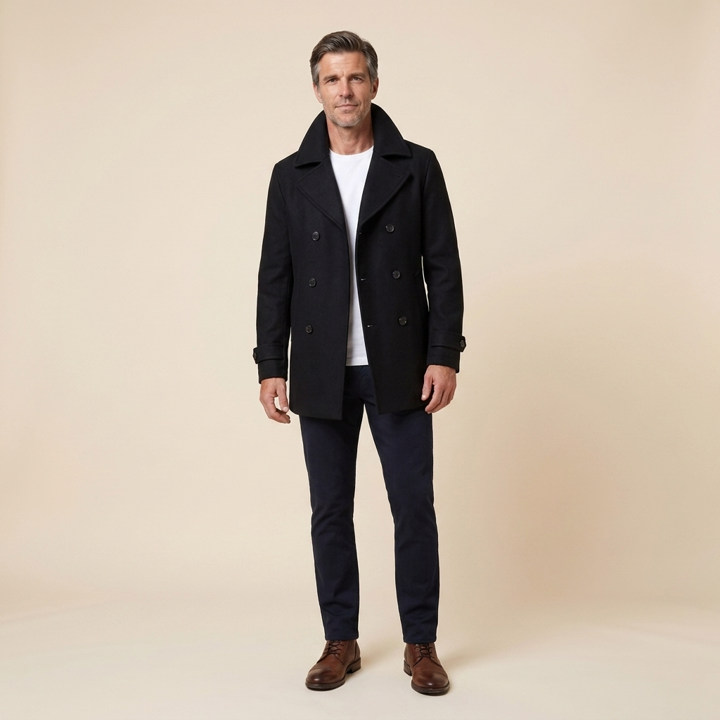 Maverick peacoat black front