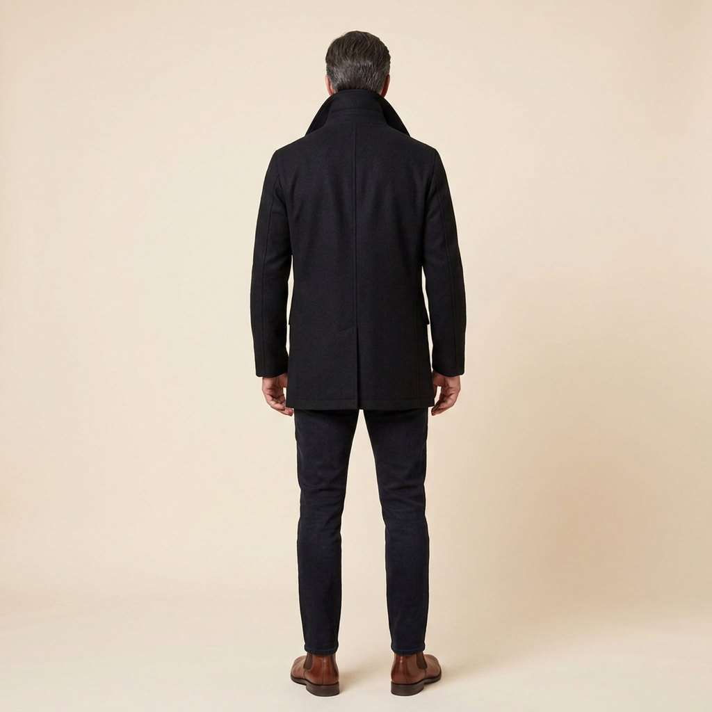 Maverick peacoat black back