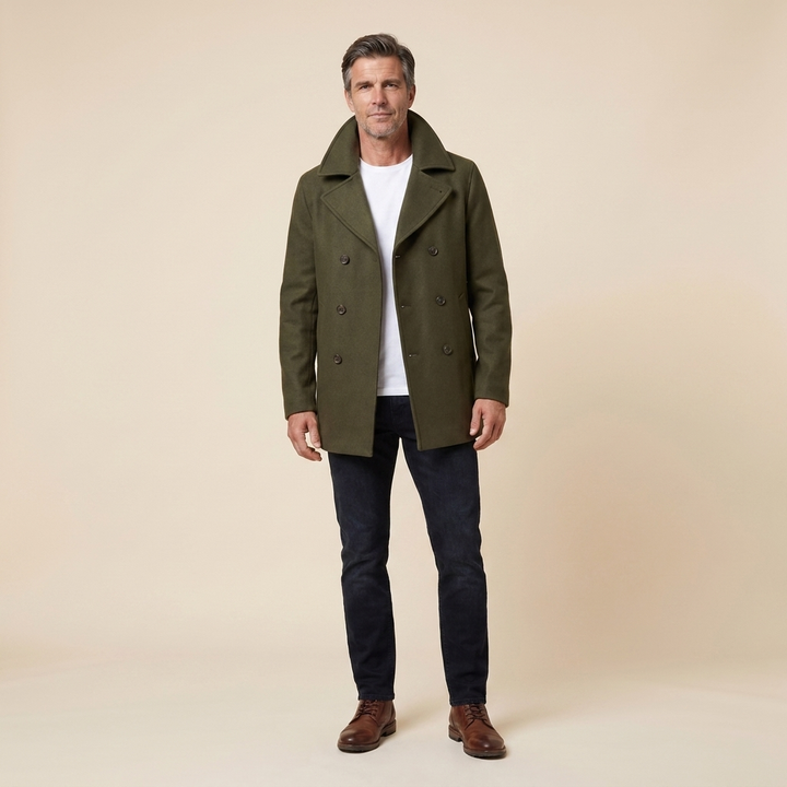 Maverick peacoat green front