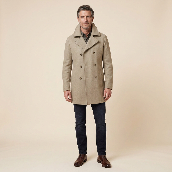 Maverick peacoat khaki front