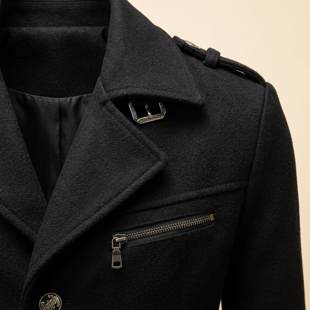 Haven wool coat detail