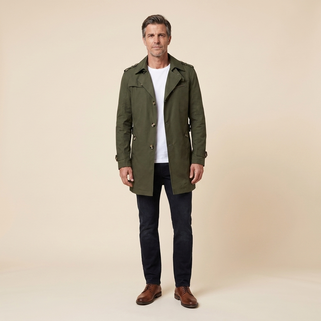 Carter trench green front