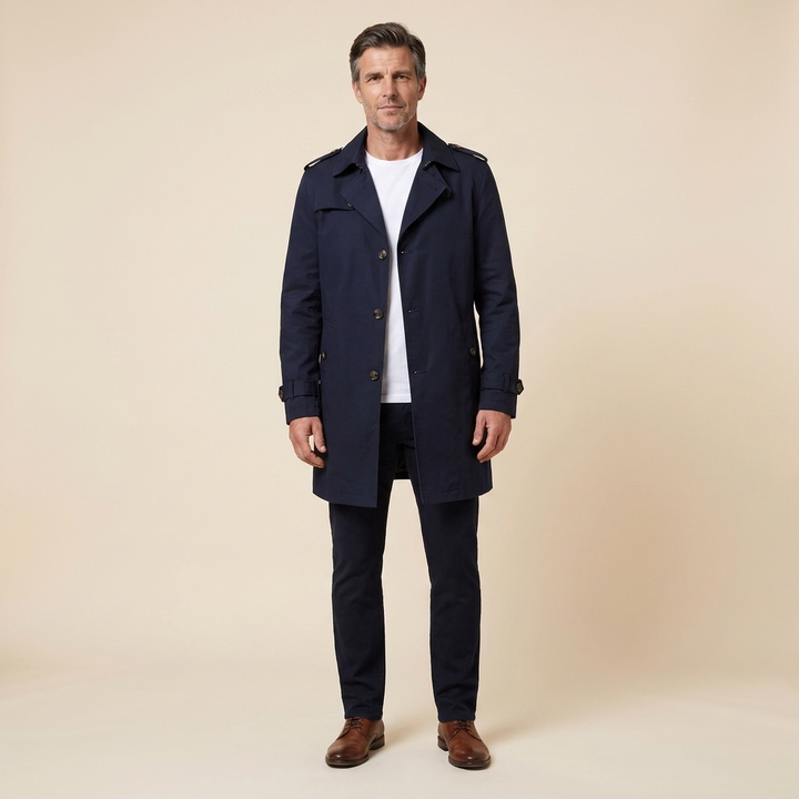 Carter trench blue front