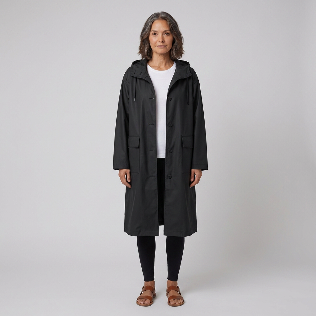 Willa raincoat black front
