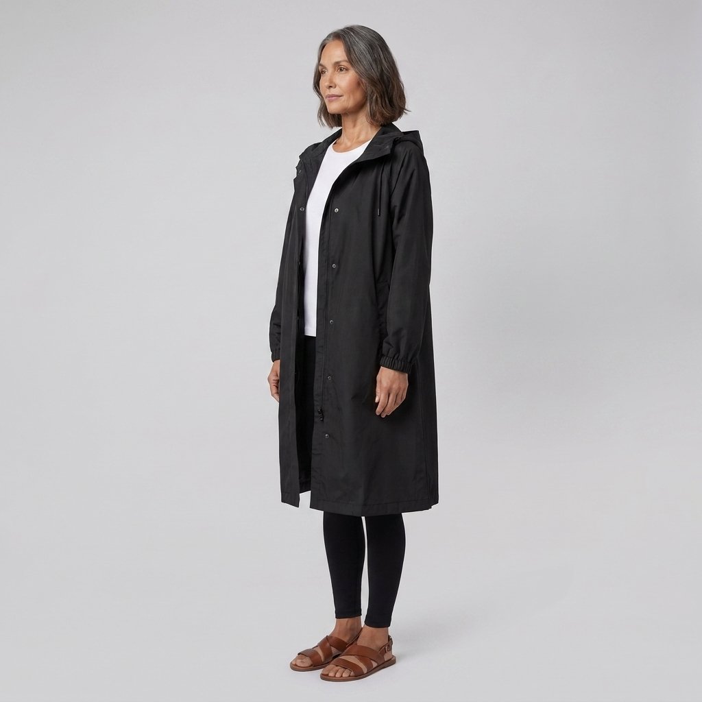 Willa raincoat black side