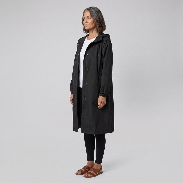 Willa raincoat black side